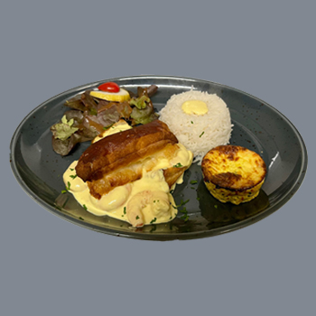 Image representing a Peel prawns tails puff pastry with saffron sauce